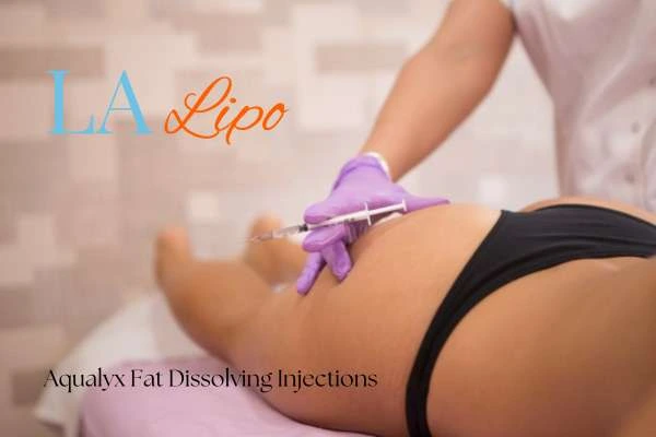 Woman having fat dissolving injections Shepperton on thighs