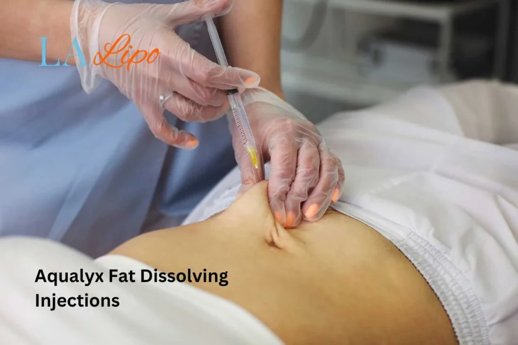 woman having fat dissolving injections Shepperton in the stomach