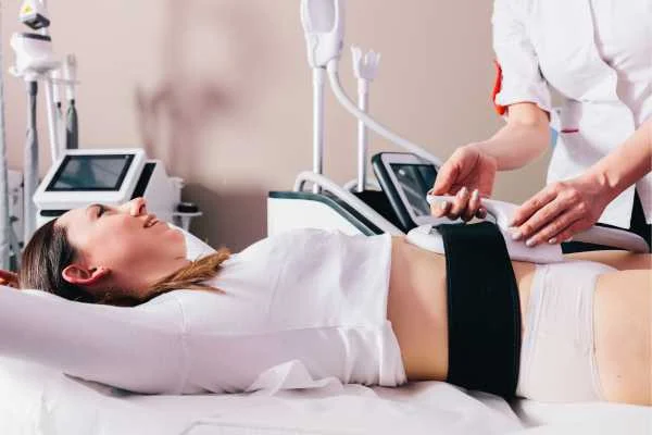 woman having body sculpting to help improve her body image and her mental health Shepperton