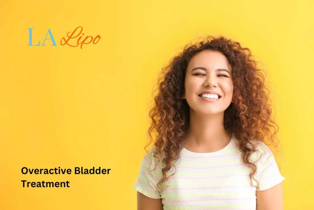 woman smiling about overactive bladder treatment Shepperton solutions